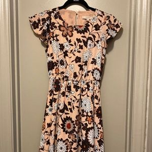 XSP Loft Peach Flouncy Dress for Fall